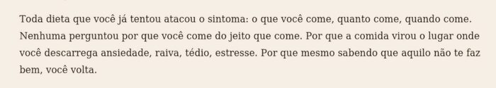 Trecho do e-book Paz com a Comida
