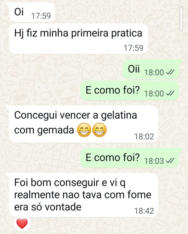 Depoimento real de leitora do Paz com a Comida